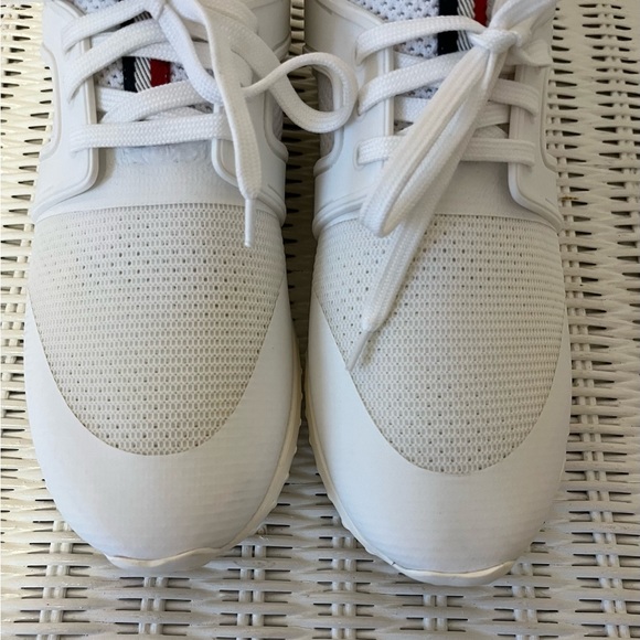 Moncler White Meline mess low top trainers - Picture 4 of 8